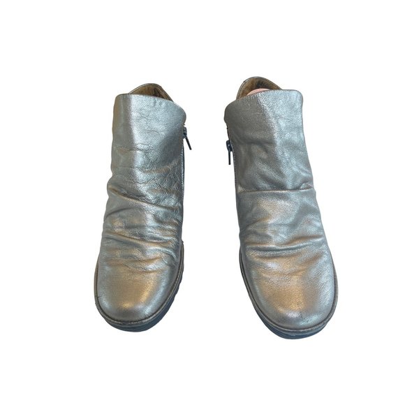 Fly London EU 41 Gold Metallic Weso Boots Booties | Leather Upper - Picture 4 of 13